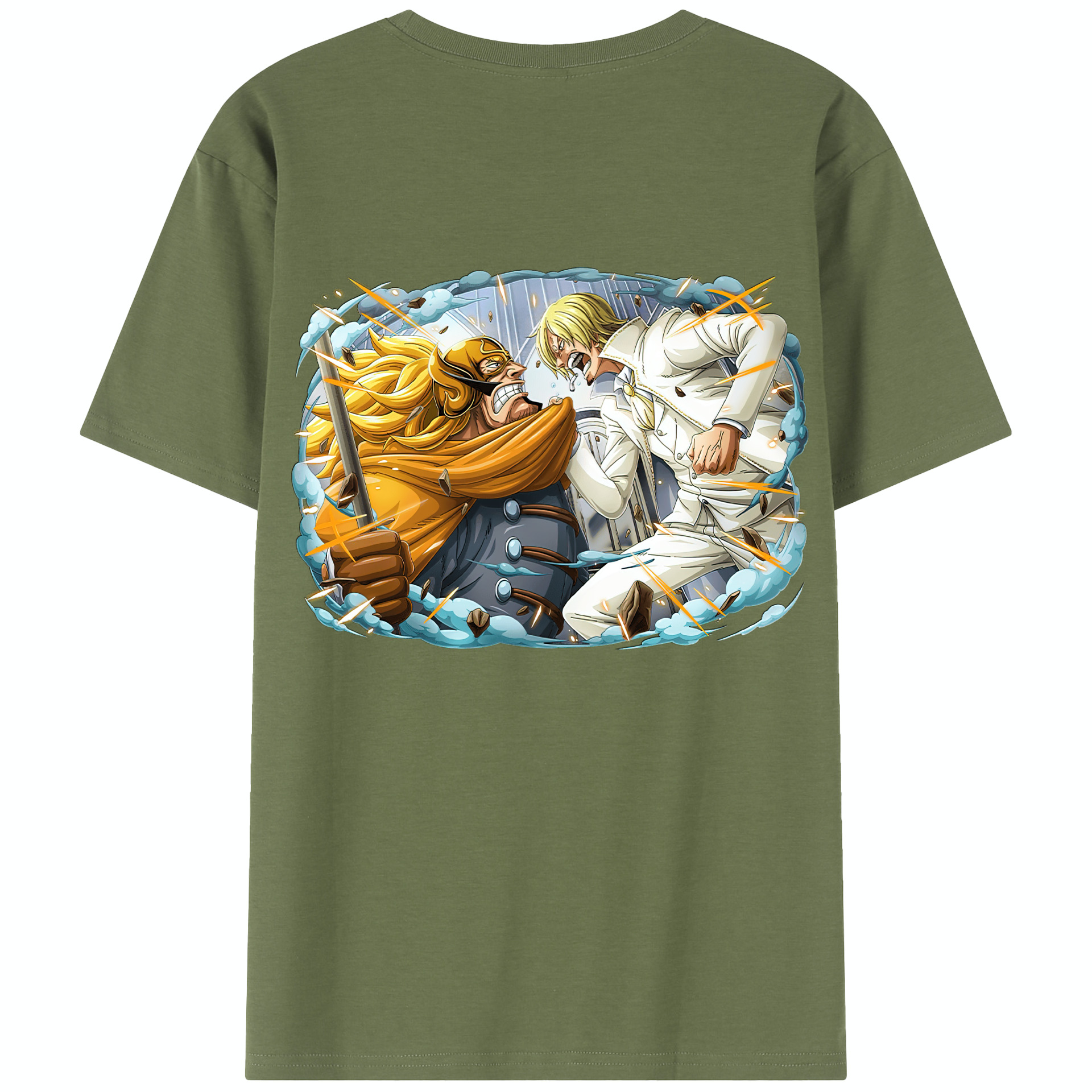 ワンピース サンジ ONE PIECE Sanji 綿100％半袖Tシャツ（背面プリント）